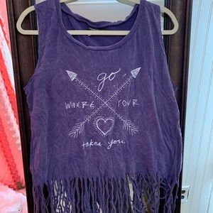 Torrid fringe cropped tank
